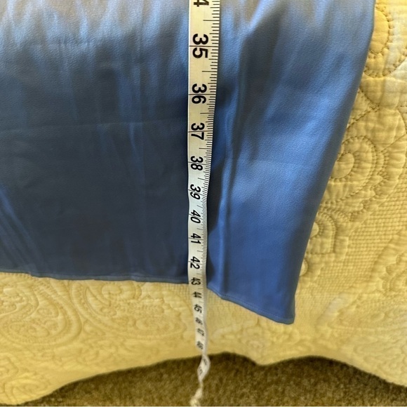 NWT WeWoreWhat blue satin charmeuse cowl midi dress strappy silky sexy - Picture 5 of 10